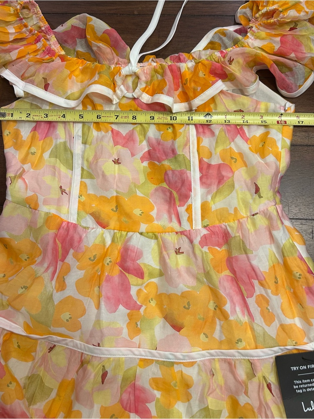 Lulus Mini Dress Size Medium Cutest Instinct Floral Halter Cold-Shoulder NEW - Picture 9 of 16